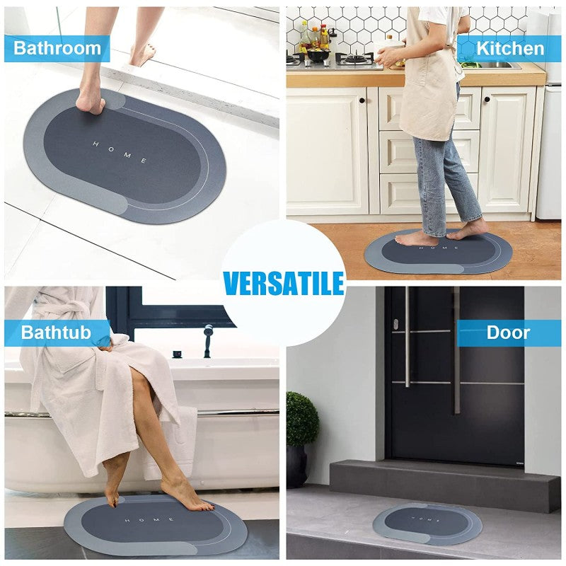 Water Absorbent Non-Slip Bathroom Floor Mat