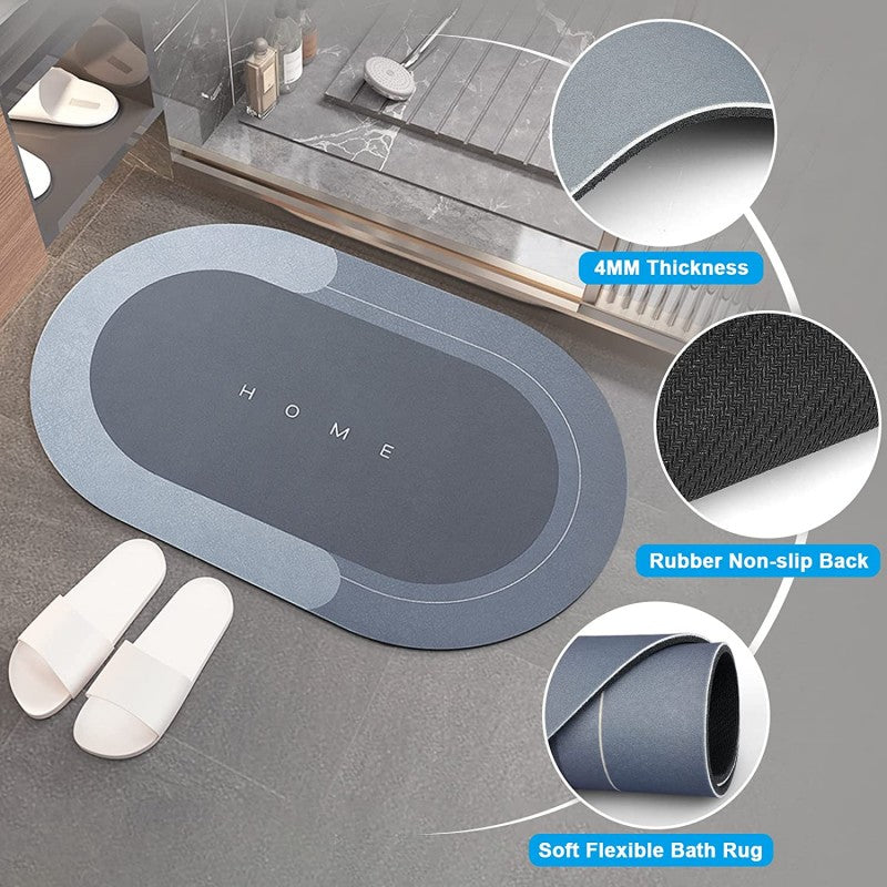 Water Absorbent Non-Slip Bathroom Floor Mat