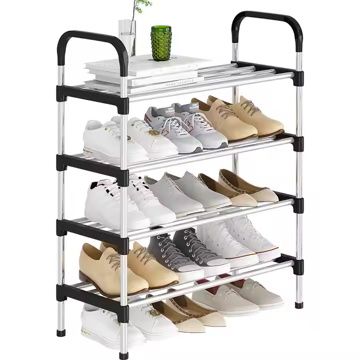 Imported Stainless Steel Shoe Rack 5 ,6 Tiers Shoe Rack