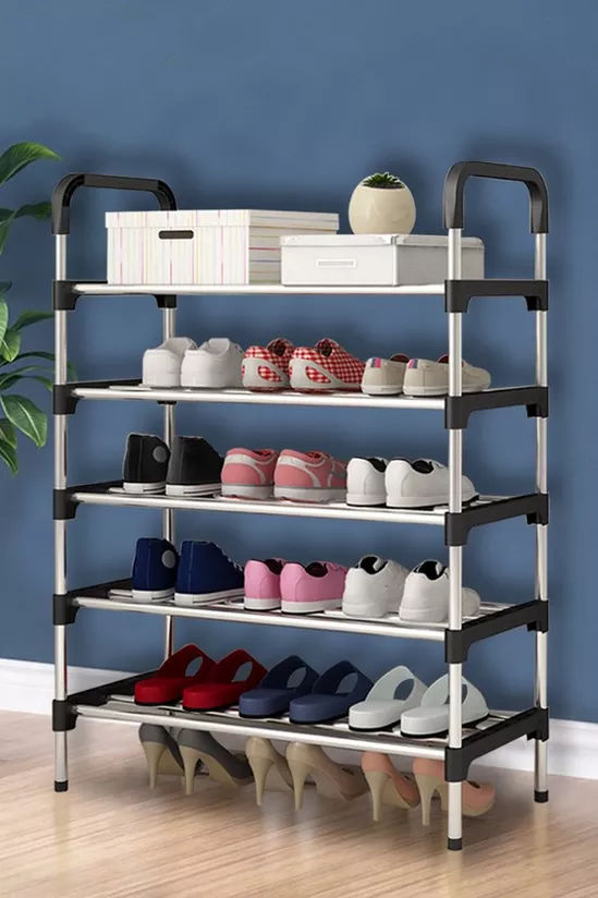 Imported Stainless Steel Shoe Rack 5 ,6 Tiers Shoe Rack
