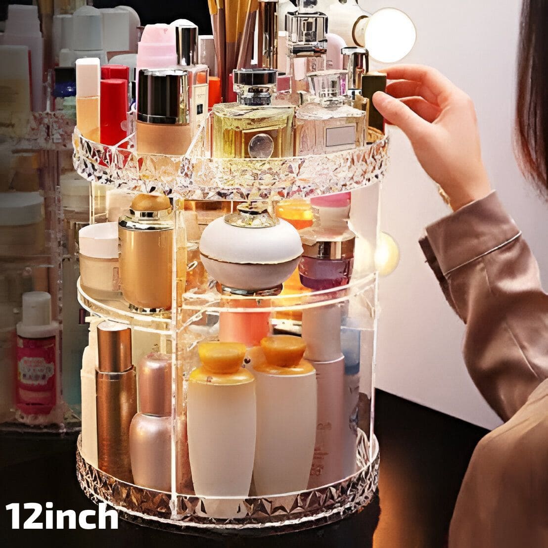 360 DEGREE ROTATING MAKEUP ORGANIZER  MAKEUP ORGANIZER