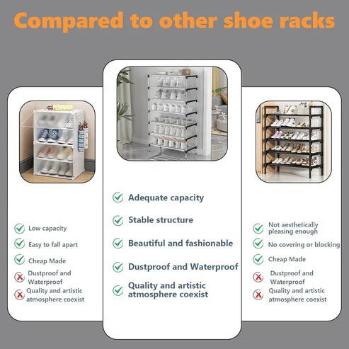 Dustproof Shoe Rack Organizer | 4/5/6/7 Layer Waterproof