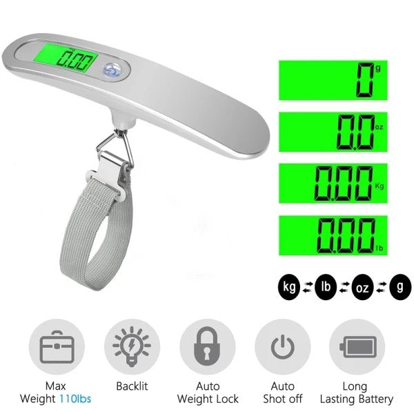 Portable Electronic Hanging Weight Scale 50kg Capacity