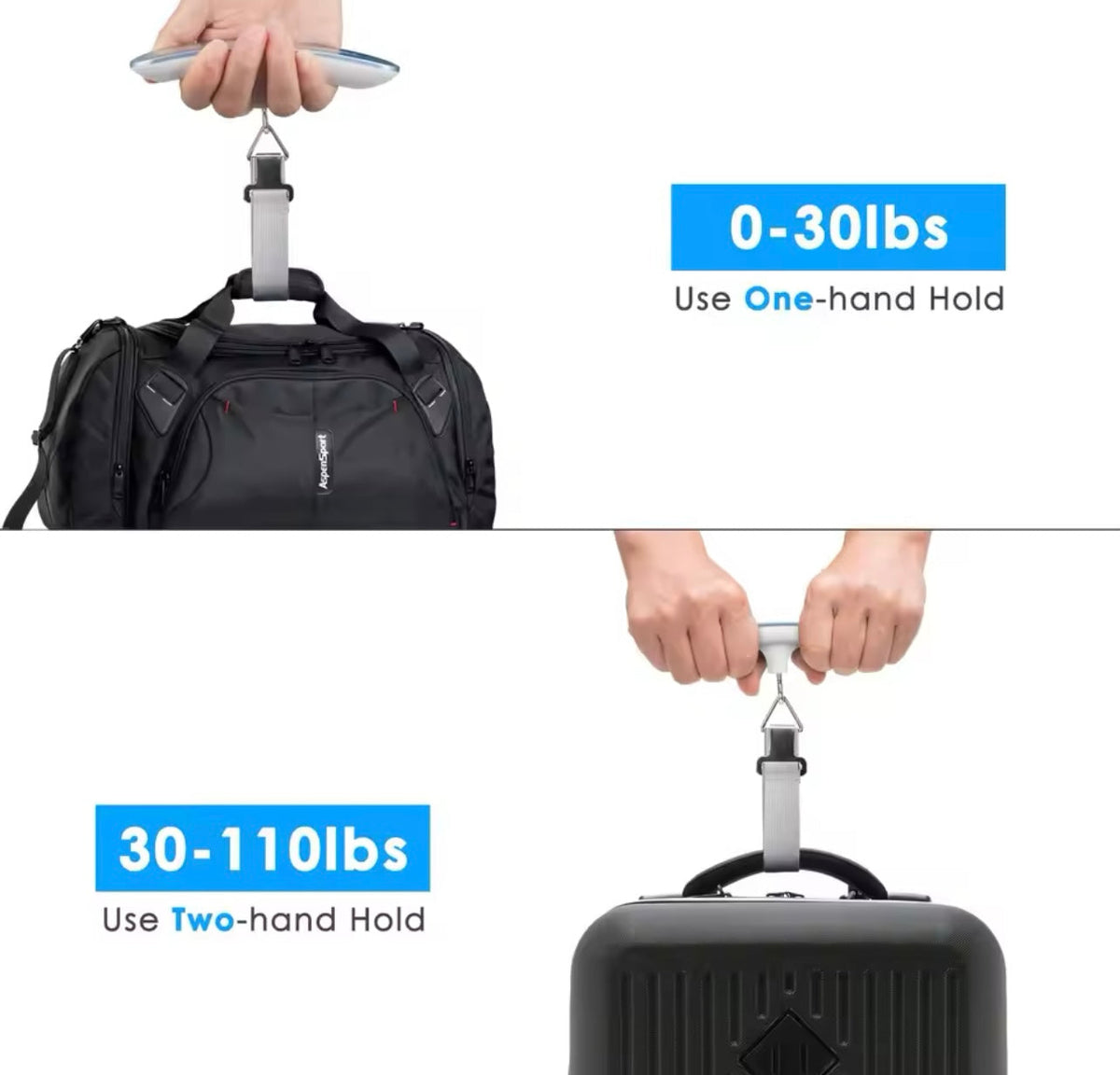 Portable Electronic Hanging Weight Scale 50kg Capacity