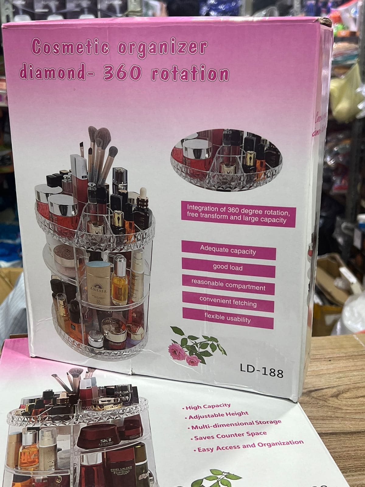 360 DEGREE ROTATING MAKEUP ORGANIZER  MAKEUP ORGANIZER