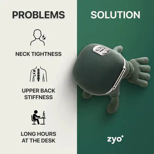 Hand Shaped Heated Neck & Shoulder Massager Therapy